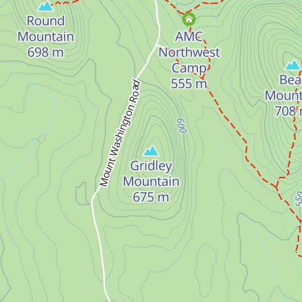 Map of Gridley Mountain