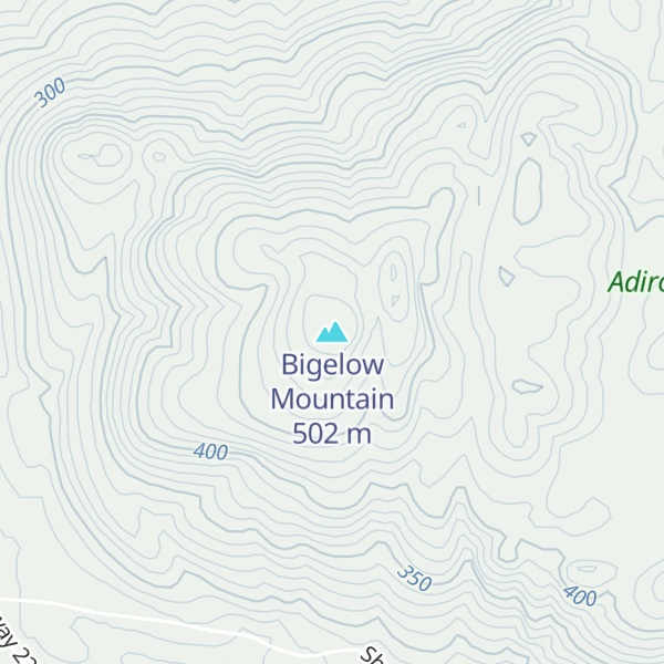 Map of Bigelow Mountain