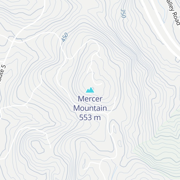 Map of Mercer Mountain