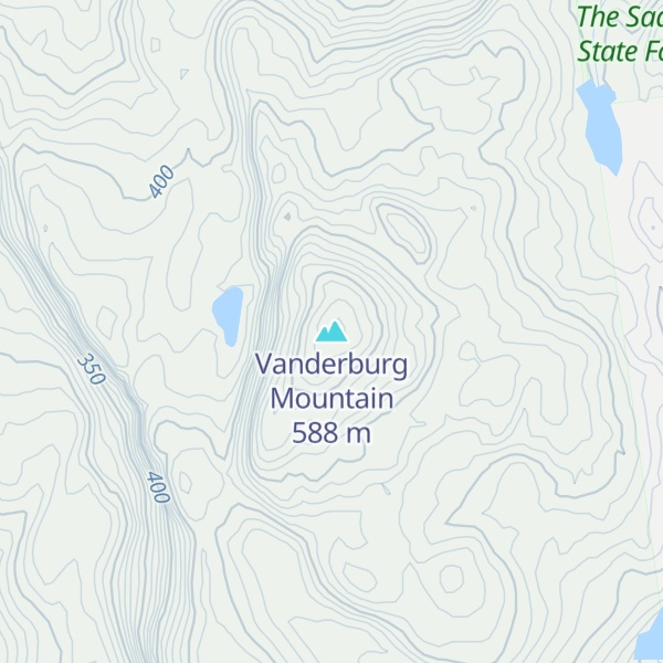 Map of Vanderburg Mountain