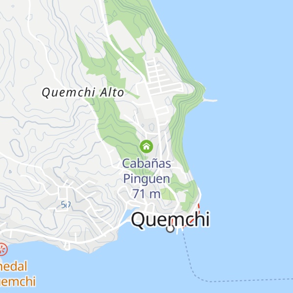 Map of Cabañas Pinguen