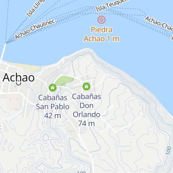Map of Cabañas Don Orlando