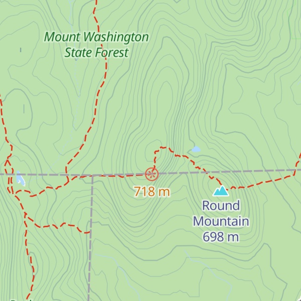 Map of Mount Frissell