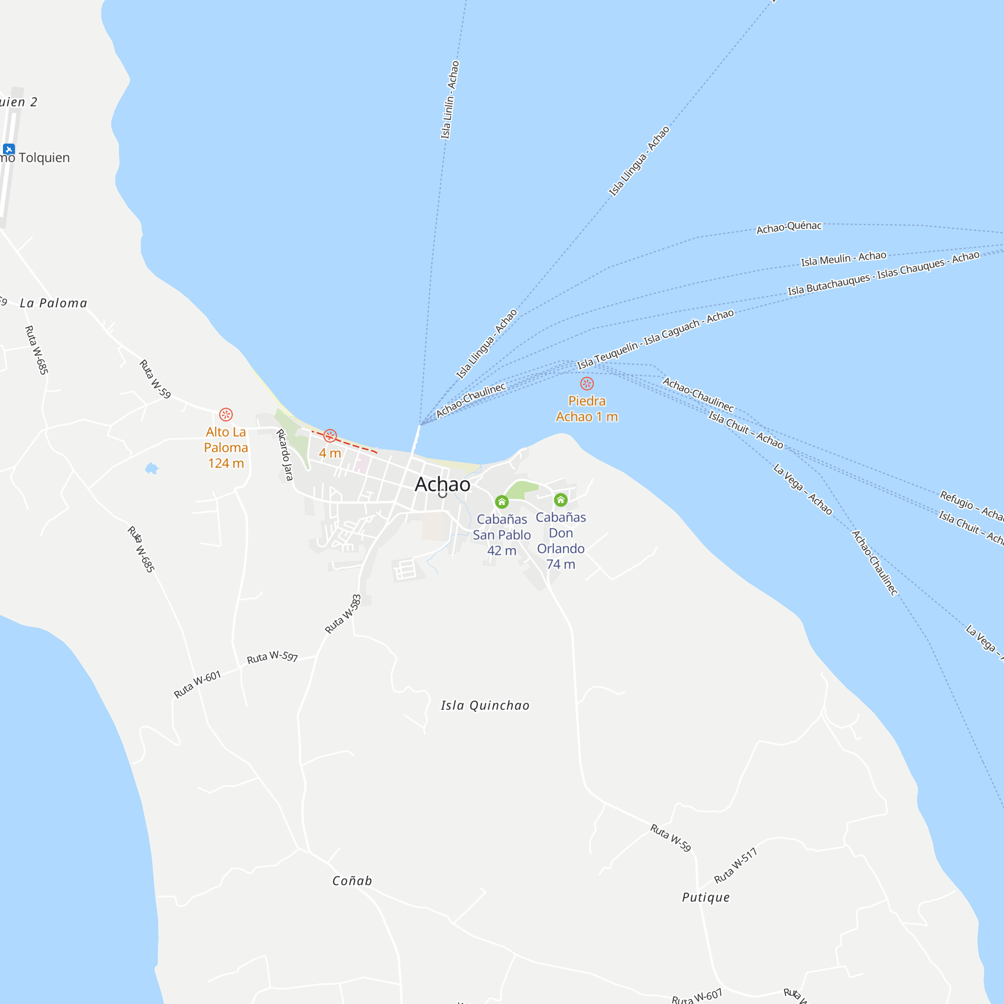 Cabañas San Pablo map