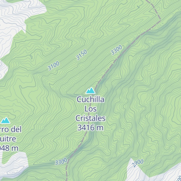 Map of Cuchilla Los Cristales