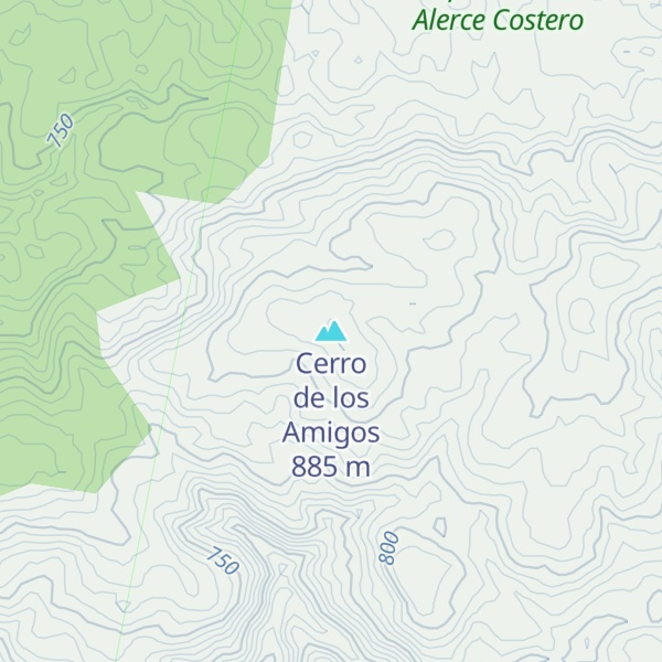 Map of Cerro de los Amigos