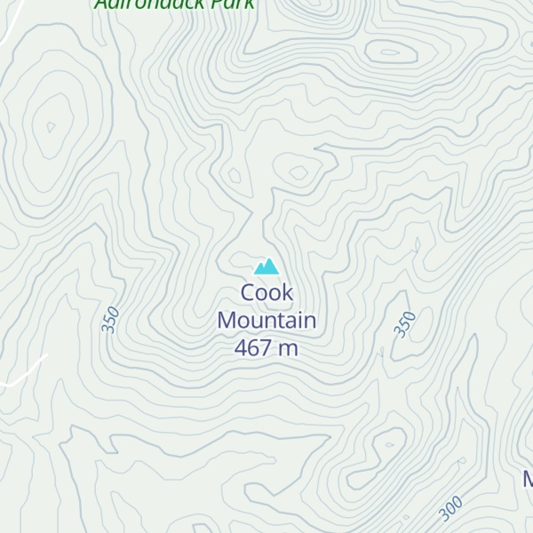 Map of Cook Mountain