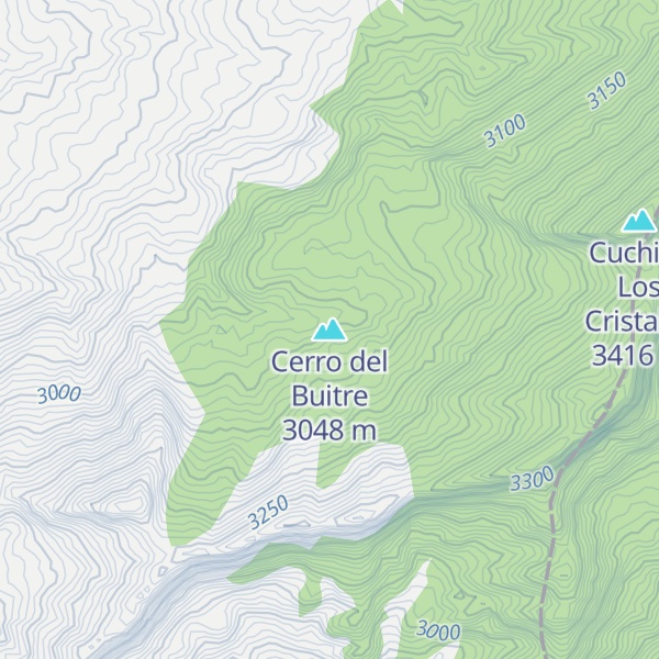 Map of Cerro del Buitre