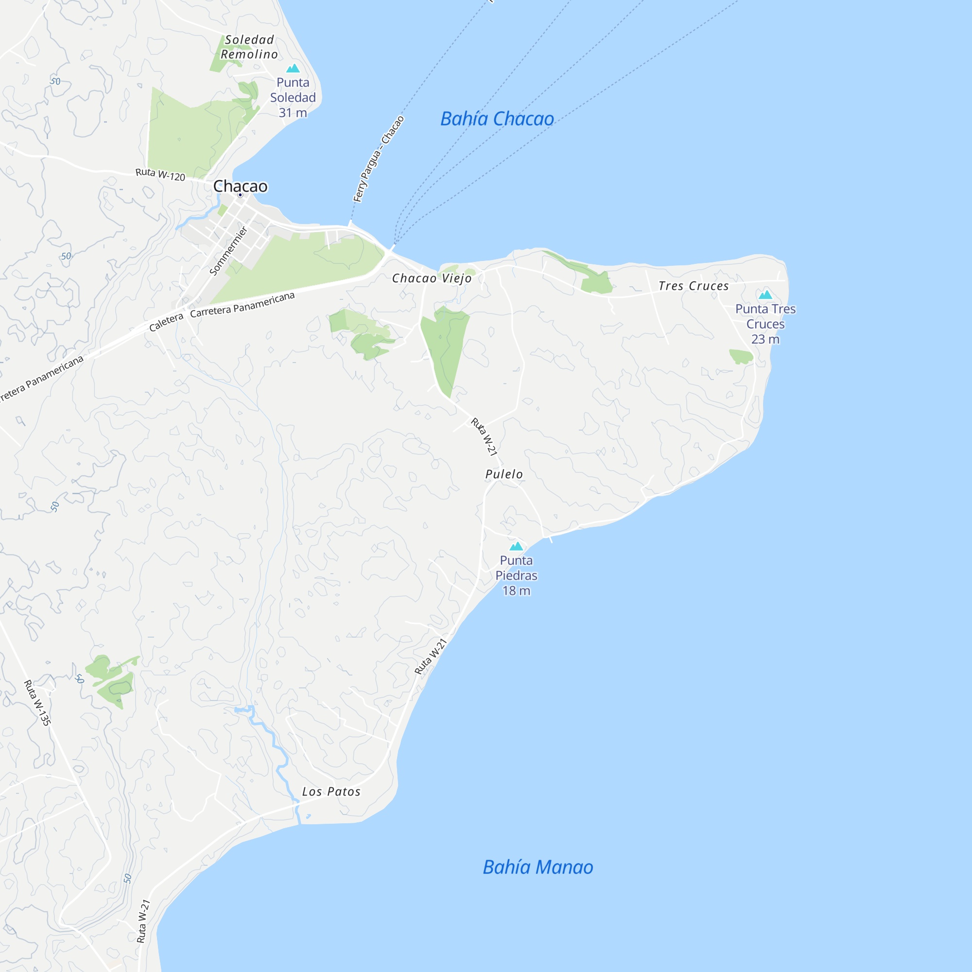 Cabañas Pulelo map