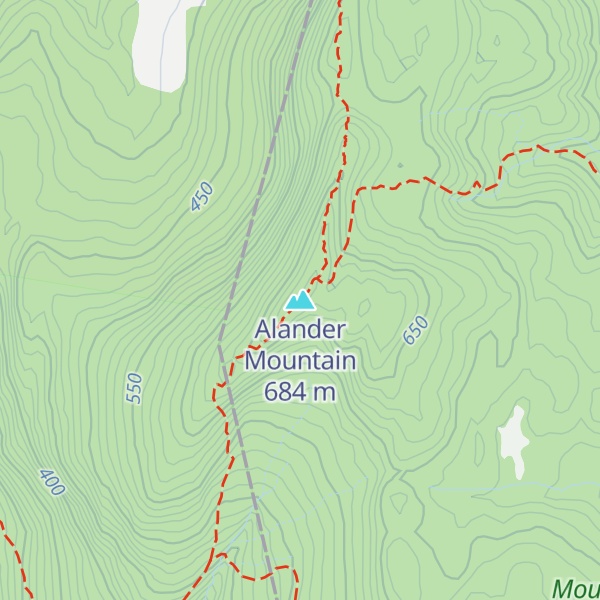 Map of Alander Mountain
