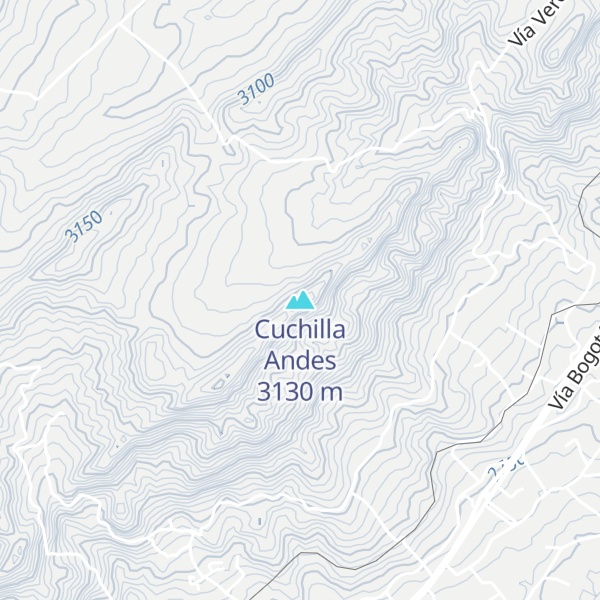Map of Cuchilla Andes