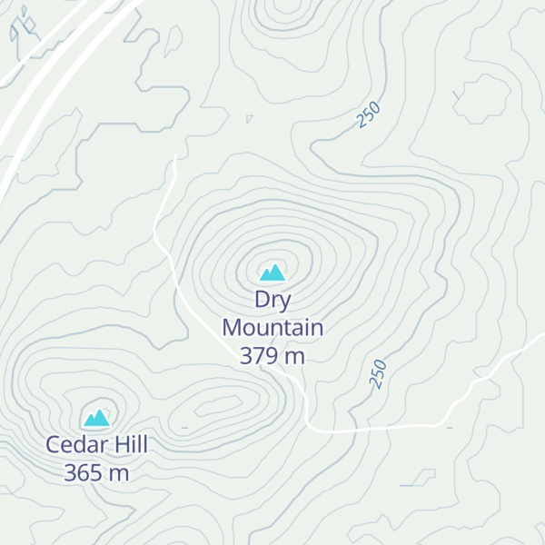 Map of Dry Mountain