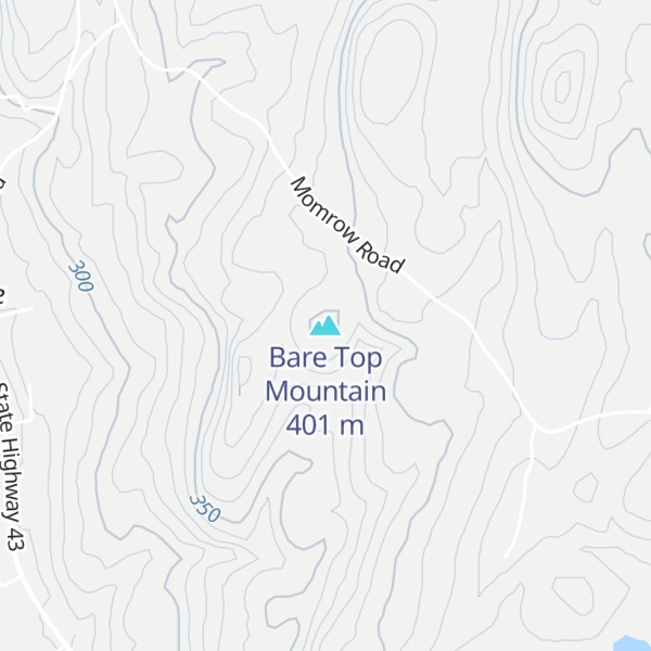 Map of Bare Top Mountain