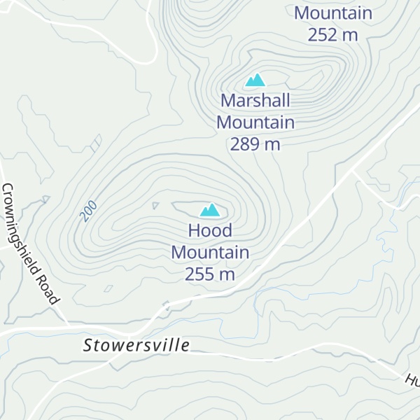Map of Hood Mountain