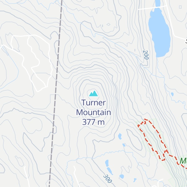Map of Turner Mountain