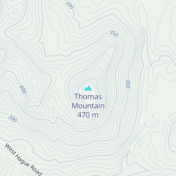 Map of Thomas Mountain