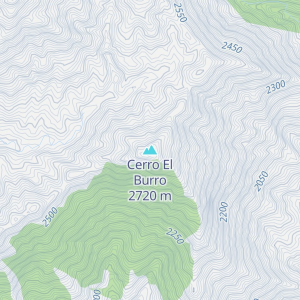 Map of Cerro El Burro
