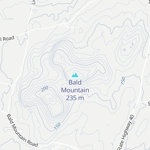 Map of Bald Mountain