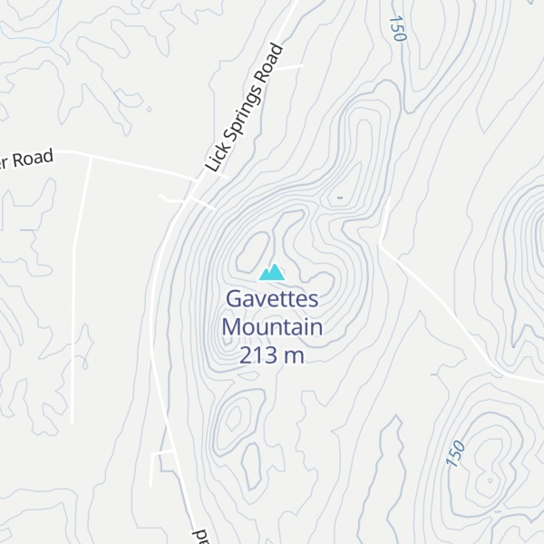 Map of Gavettes Mountain