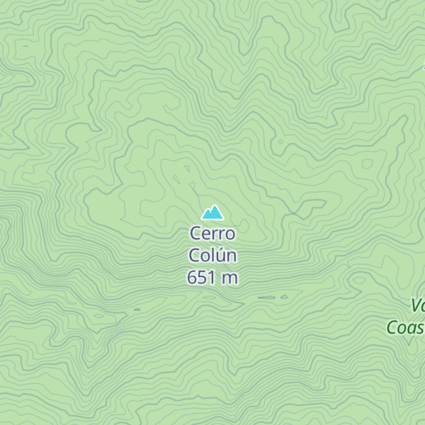 Map of Cerro Colún