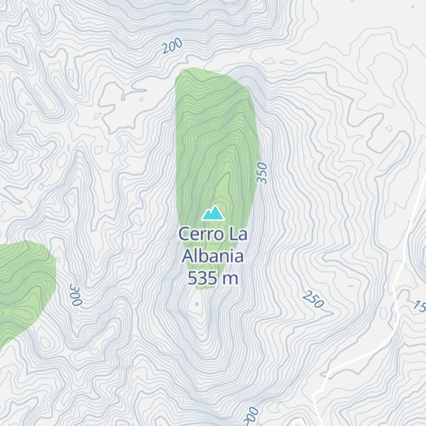 Map of Cerro La Albania
