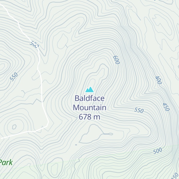 Map of Baldface Mountain