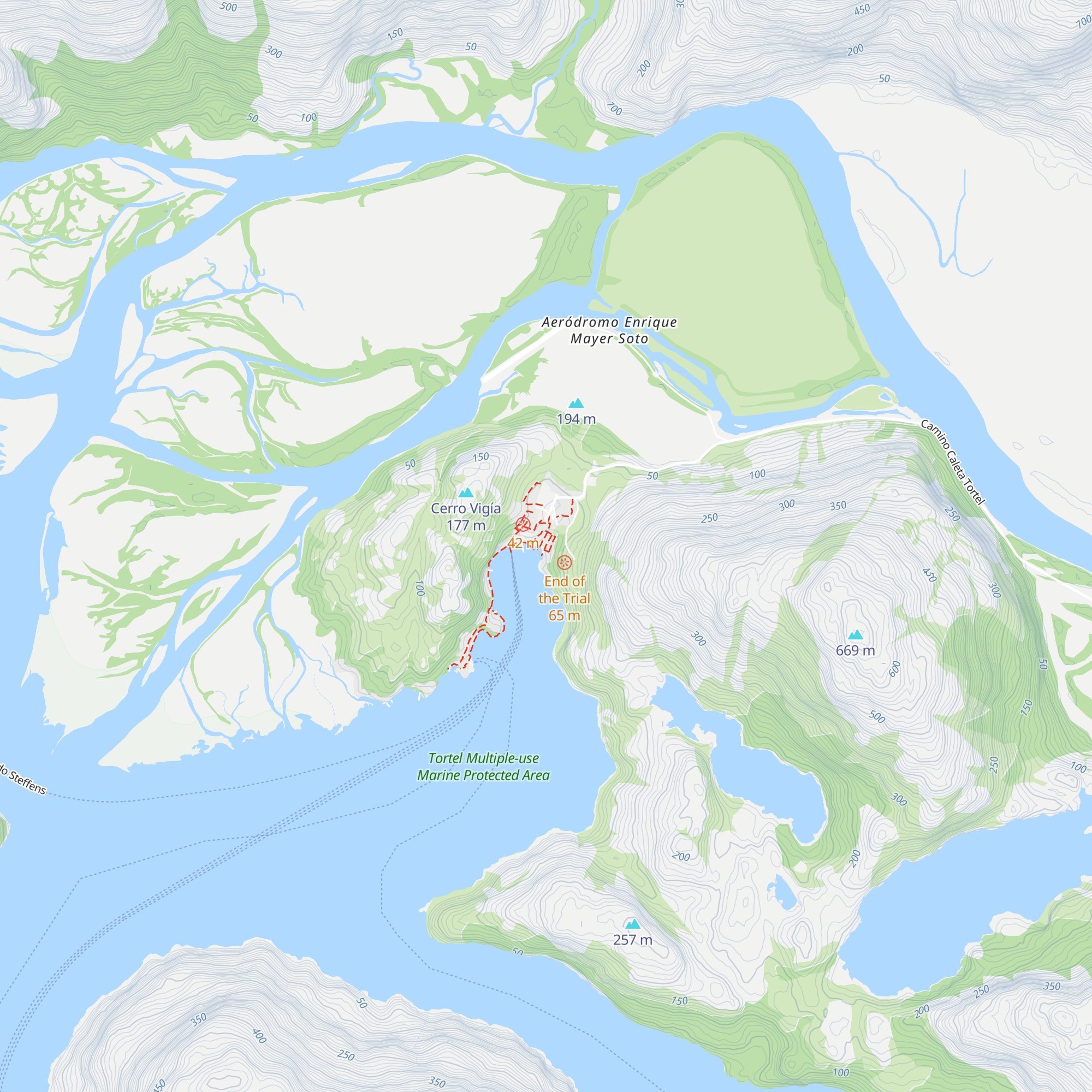 Cabañas Pionero map