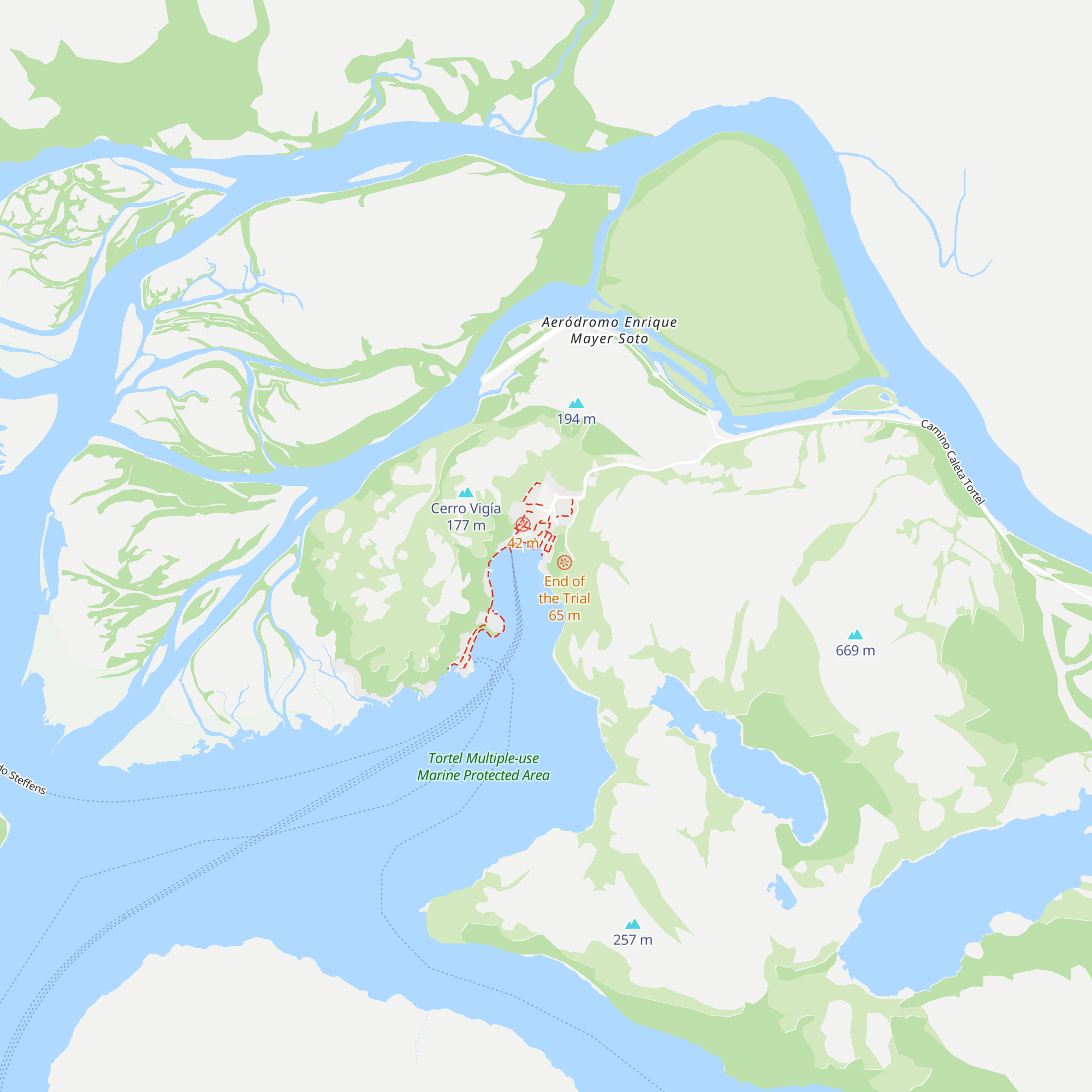 Cabañas Pionero map