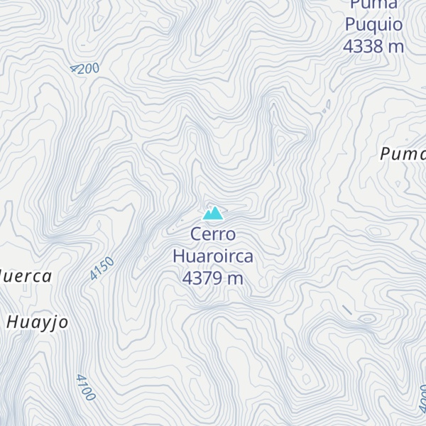 Map of Cerro Huaroirca