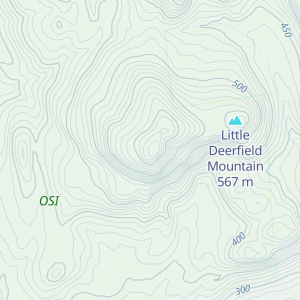 Map of Deerfield Mountain