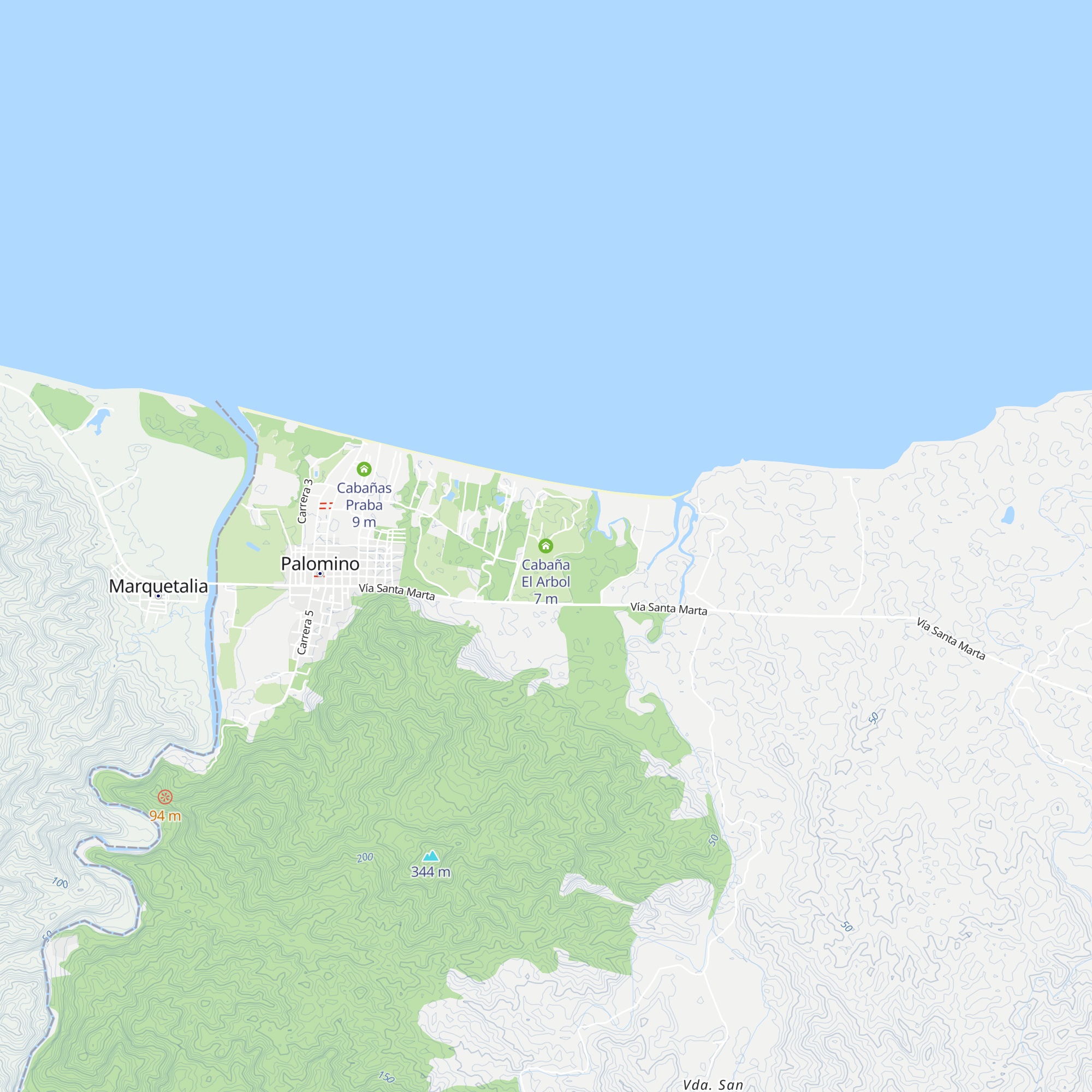 Cabaña El Arbol map