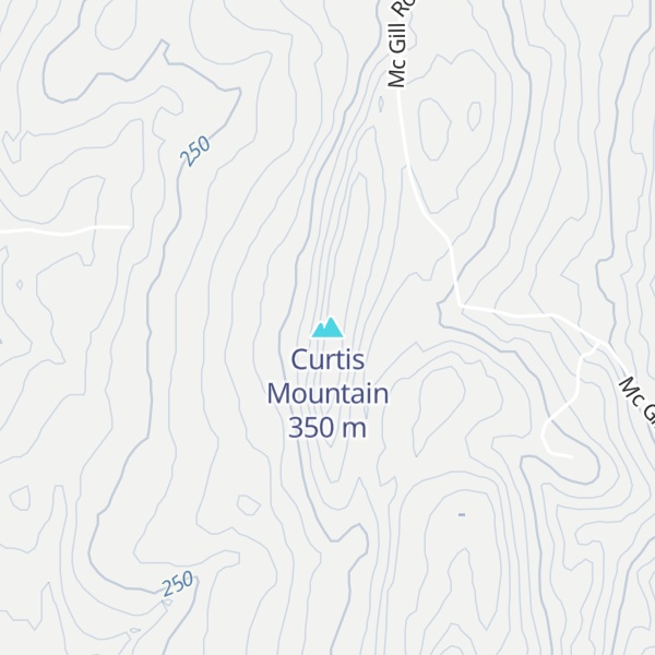 Map of Curtis Mountain