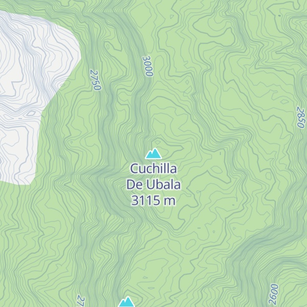 Map of Cuchilla De Ubala