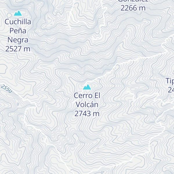 Map of Cerro El Volcán