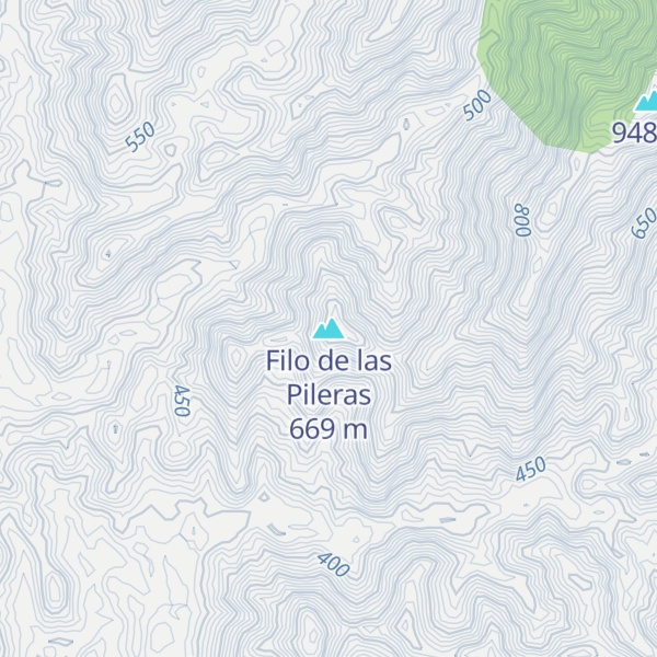 Map of Filo de las Pileras