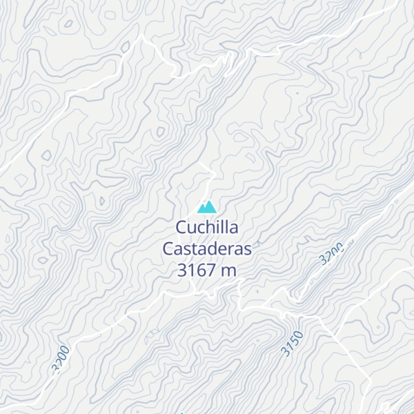 Map of Cuchilla Castaderas