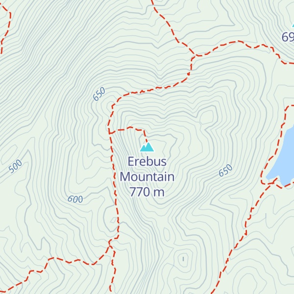 Map of Erebus Mountain
