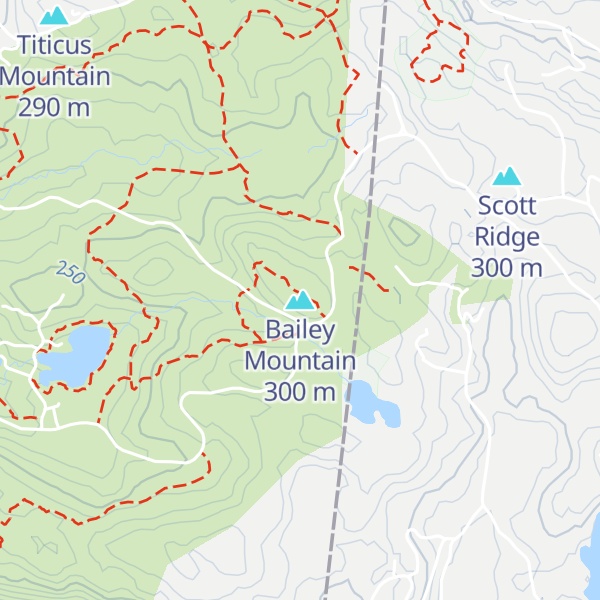 Map of Bailey Mountain