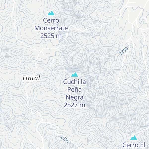 Map of Cuchilla Peña Negra