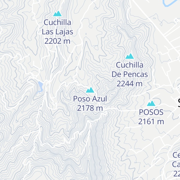 Map of Poso Azul