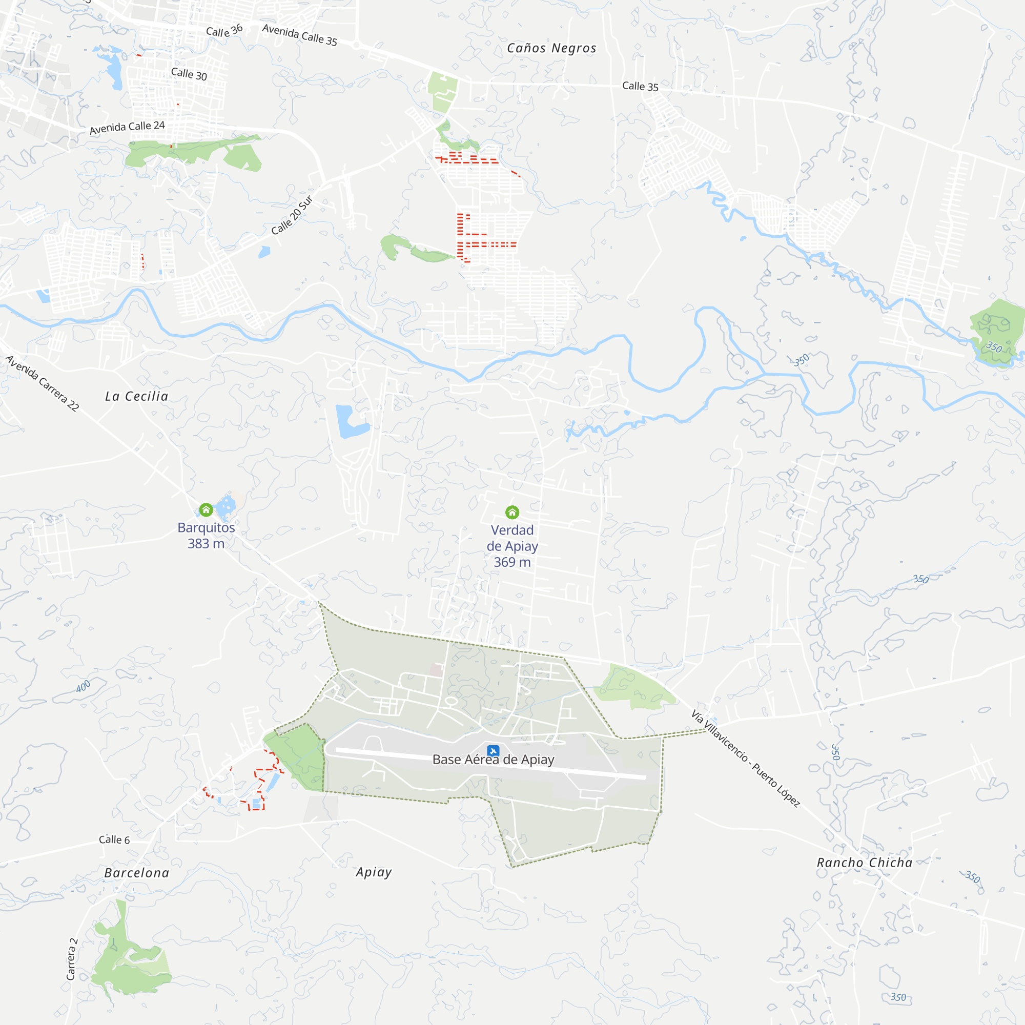 Verdad de Apiay map