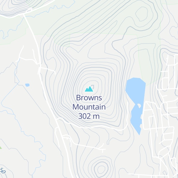 Map of Browns Mountain