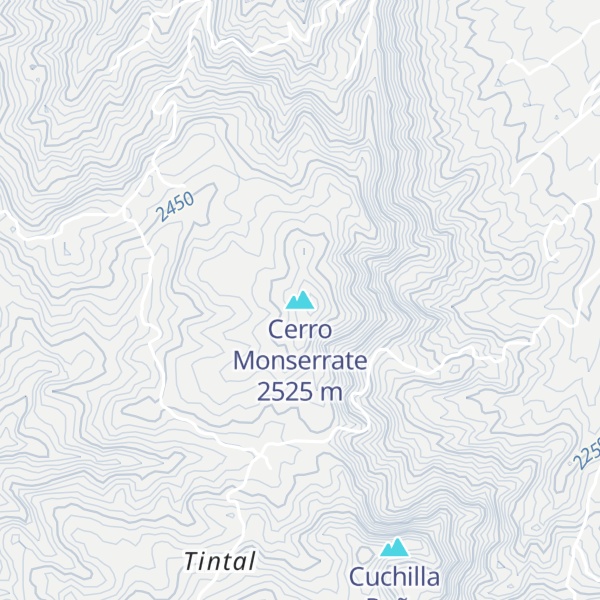 Map of Cerro Monserrate