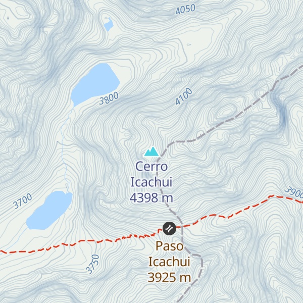Map of Cerro Icachui
