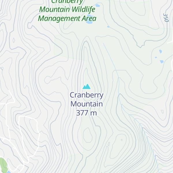 Map of Cranberry Mountain
