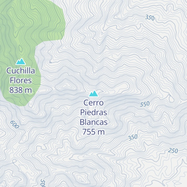 Map of Cerro Piedras Blancas