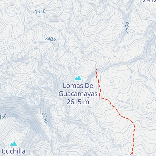 Map of Lomas De Guacamayas
