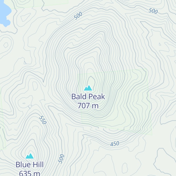 Map of Bald Peak