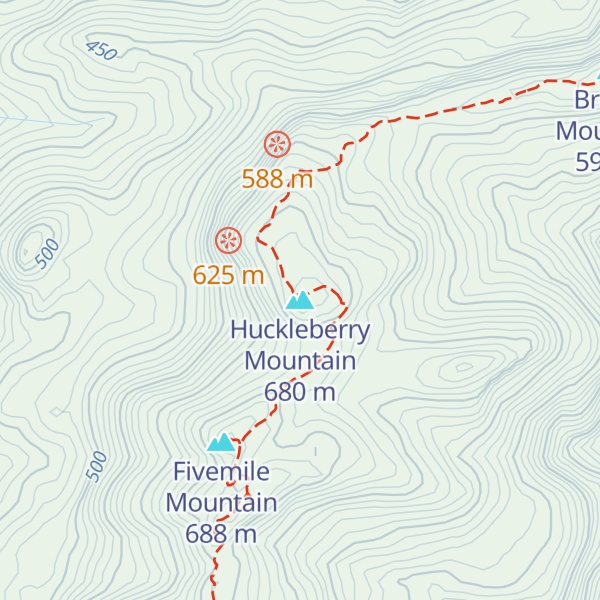 Map of Huckleberry Mountain