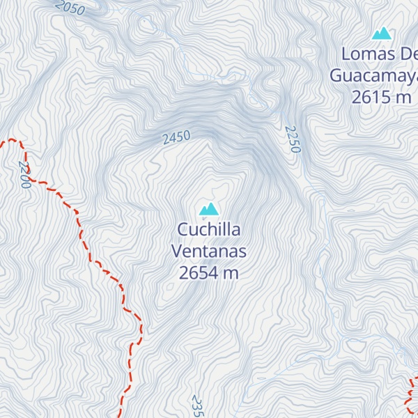 Map of Cuchilla Ventanas